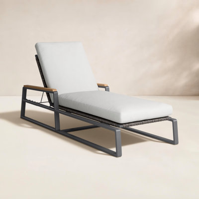 Bernie 31'' Outdoor Aluminum Chaise Lounge
