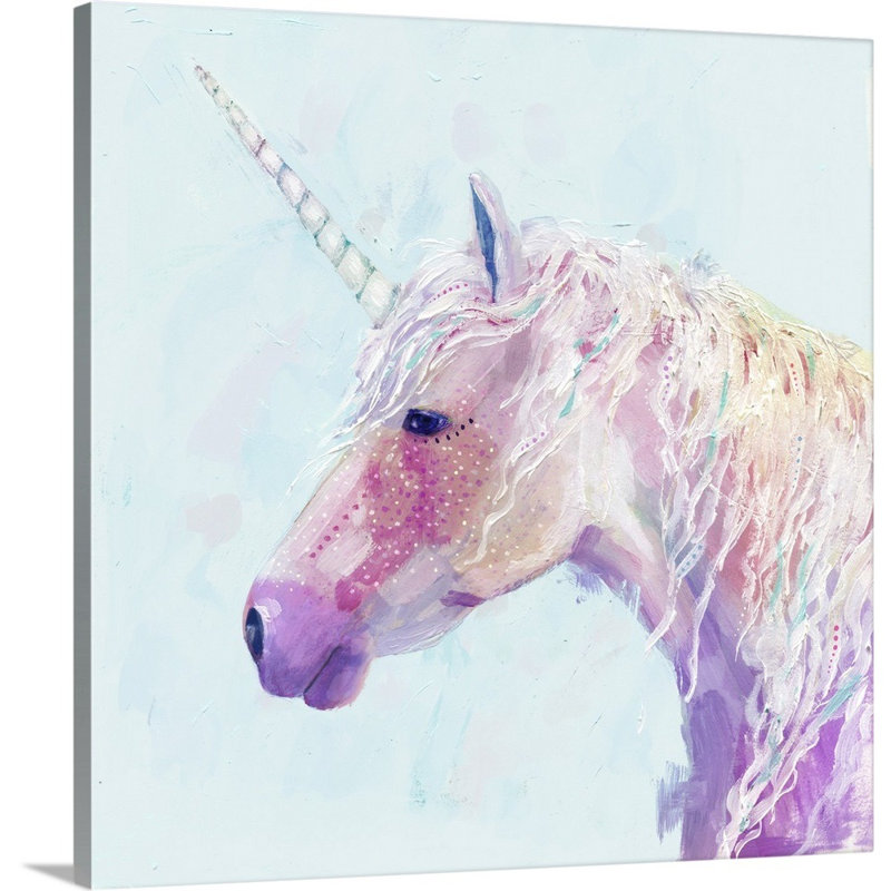 Art sur toile Sigala Mystic Unicorn II, H 20 po x l 20 po x P 1,25 po, Toile tendue