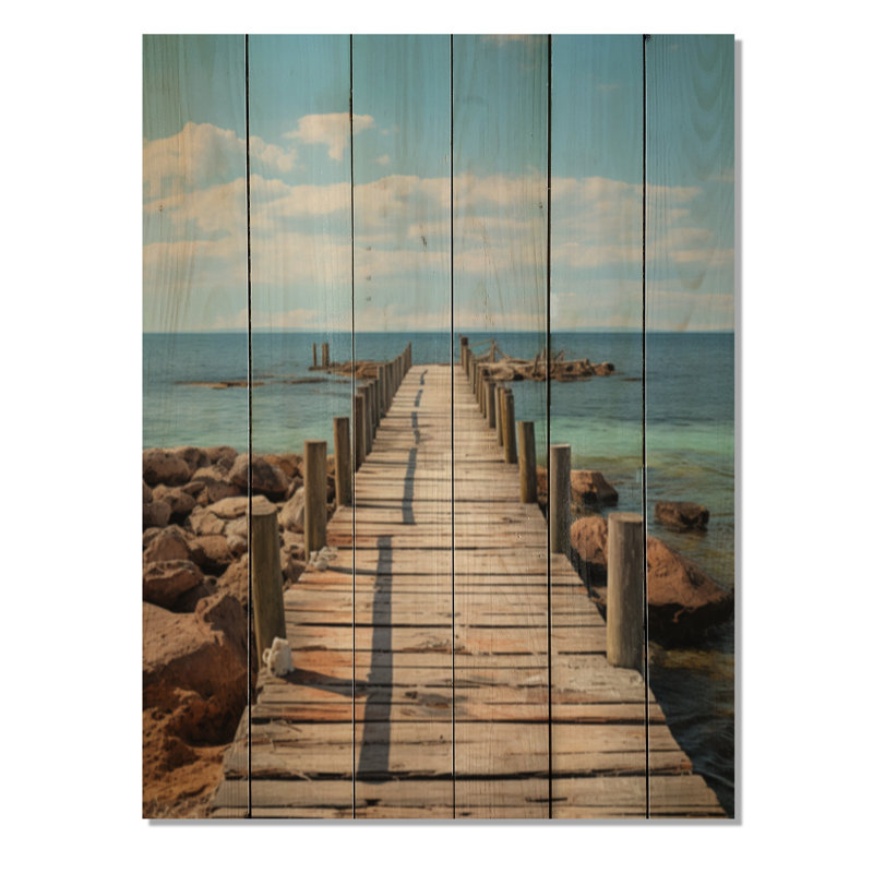 " Pier And Dock Rustic II ", 20" H x 10" W x 0.78" D