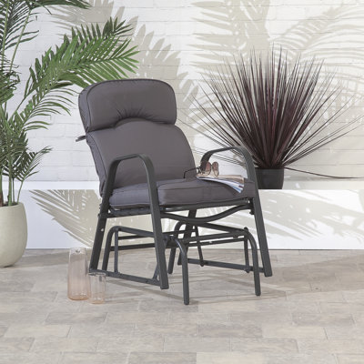 Fauteuil coulissant d'extérieur en acier thermolaqué Poultney