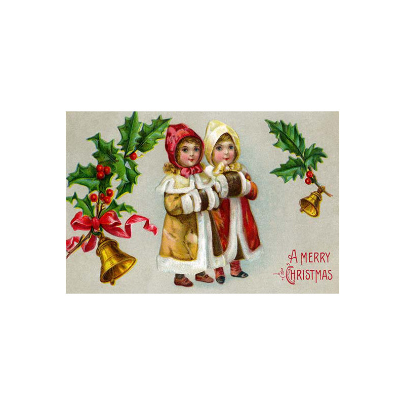 « a merry christmas », affiche rétro, 20 po x 30 p