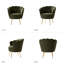 Chaise de travail en velours avec design ergonomique Louise-2033349205