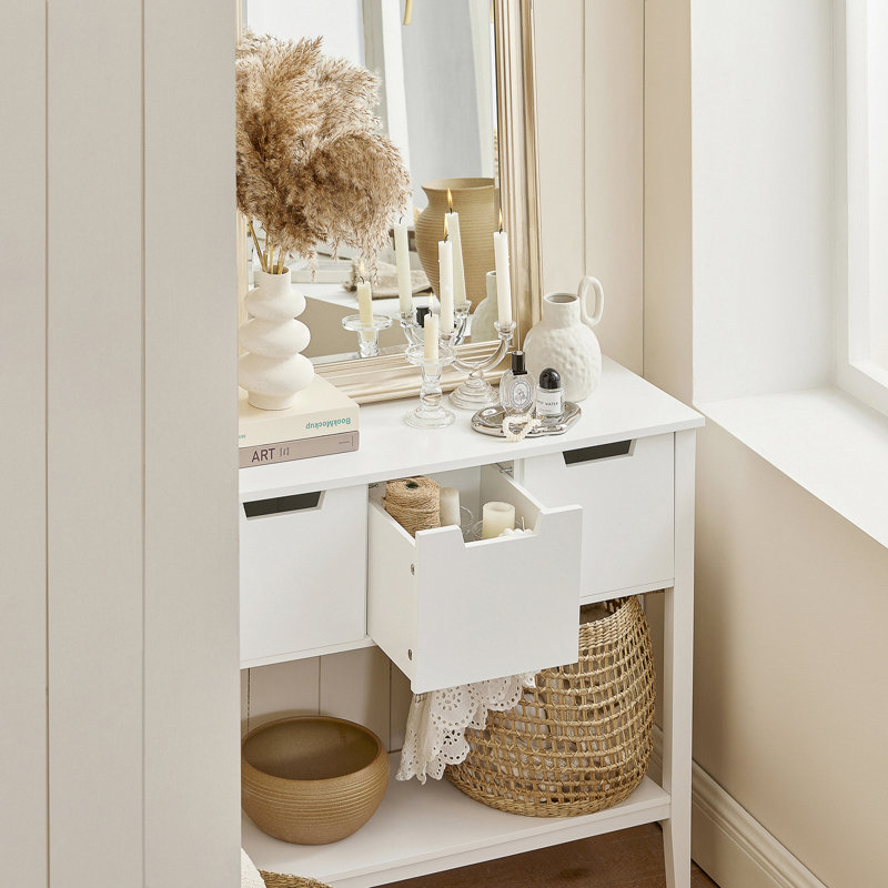 Hartell 93cm Console Table, White