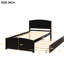 Lit plateforme simple avec lit gigogne en bois massif pour un environnement de chambre stable, bonne nuit de sommeil