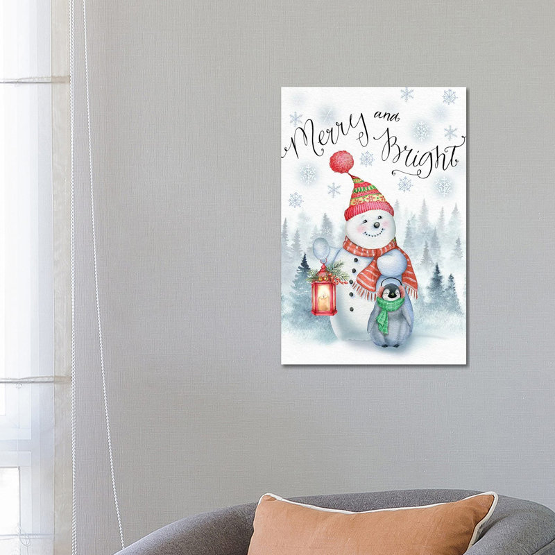 «Merry and Bright», reproduction d'art sur toile tendue, H 26 po x l 18 po, Toile tendue, Ne s’applique pas