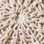 Pouf rond en coton beige fait à la main, taille 19,5 pouces, charge de 250 livres, sans assemblage, idéal pour repose-pieds ou pouf supplémentaire