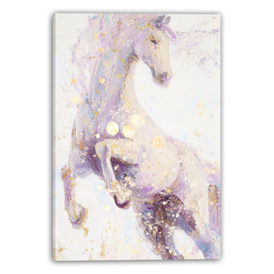 Lavande, cheval sur toile tendue