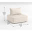 Chaise d'appoint capitonnée avec coussin de traversin en tissu massif 1pc