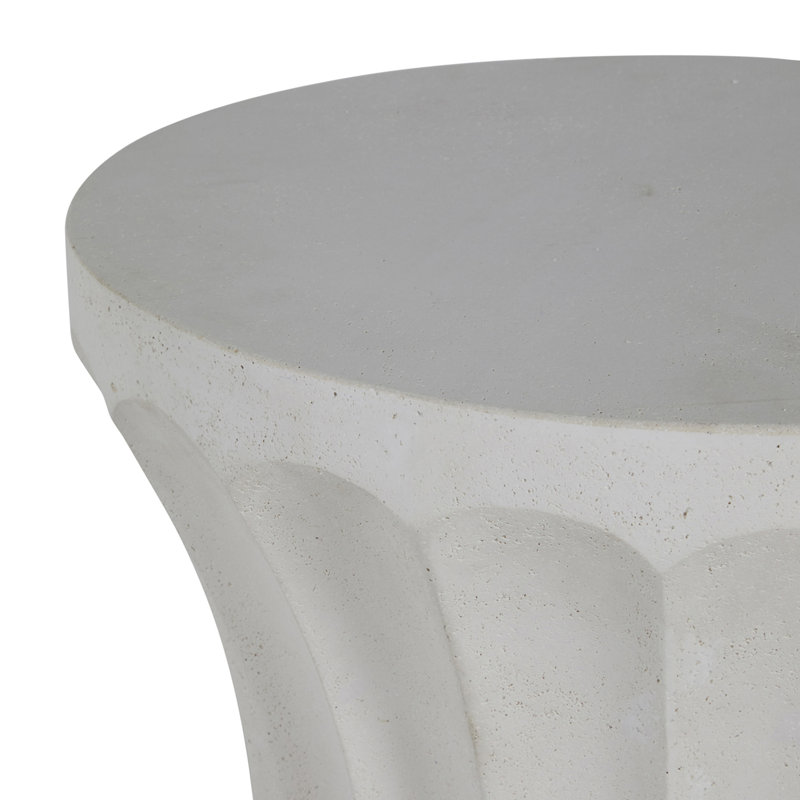 Gannet Cast Stone Side Table, Natural