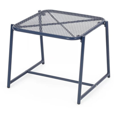Table d'appoint H 16,42 po, fer moderne bleu marine, avec rebords arrondis, l 19,23 po x P 17,59 po, cadre H 16,42 po requis