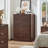 Fluted 5 Drawers Dresser for Bedroom, 41" Tall Modern Chest of Drawers with Metal Handle, Curved Profile Design, Wood Drawer Organizer for Bedroom, Living Room, Hallway, Entryway-129171861