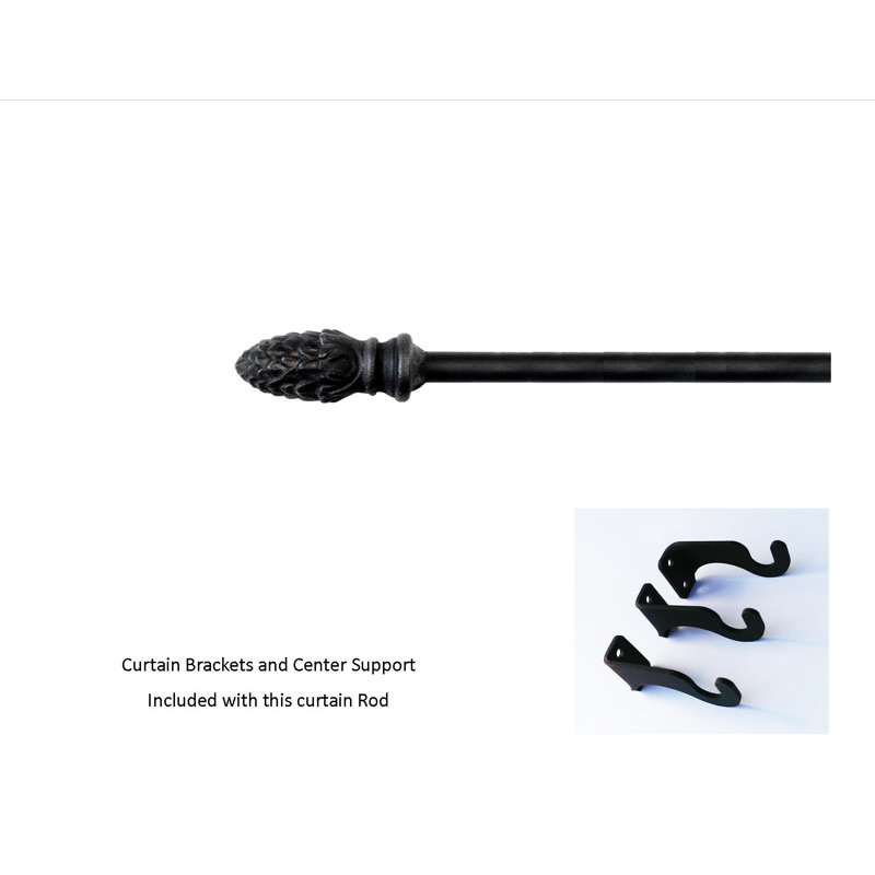O'Meara Adjustable Single Curtain Rod, 61" - 112"