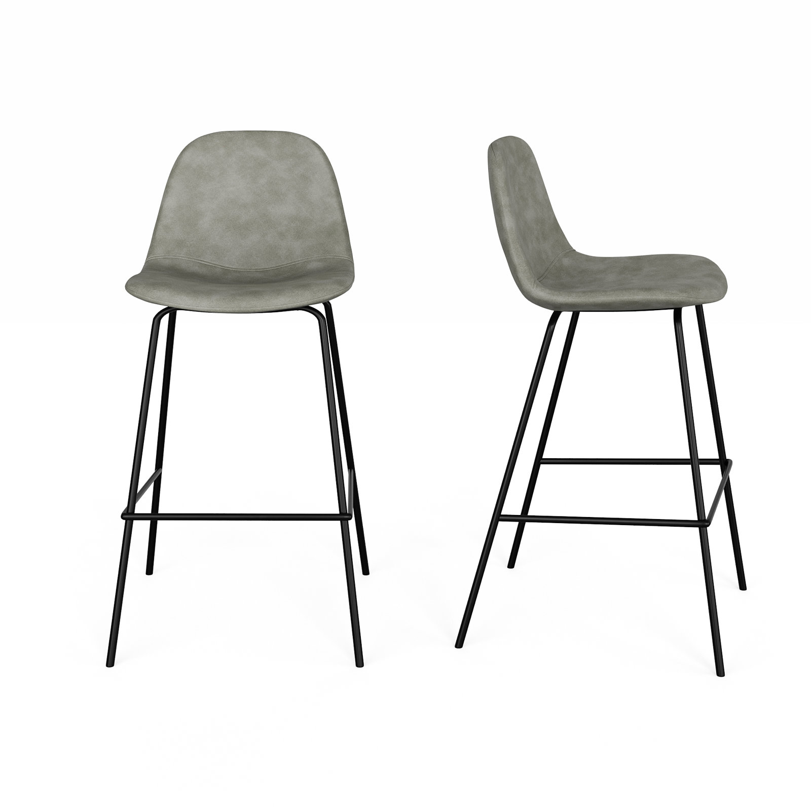 Kody Vegan Leather Bar & Counter Stool, Counter Stool (23.75" Seat Height), Tobacco Vegan Leather