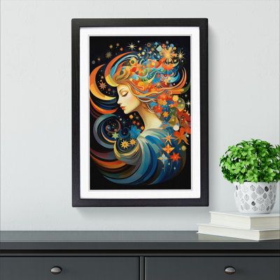 Virgo Zodiac Orphism No.2 - Framed Print