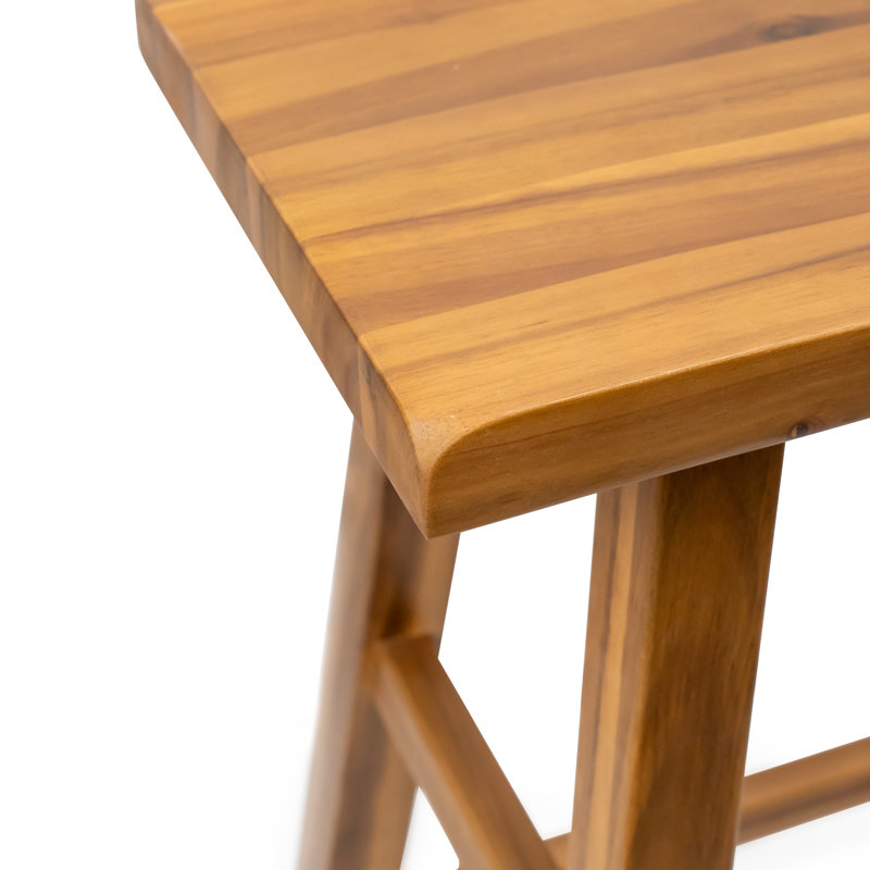 Azalea Park 2-Pack Counter Height All Wood Saddle Stools