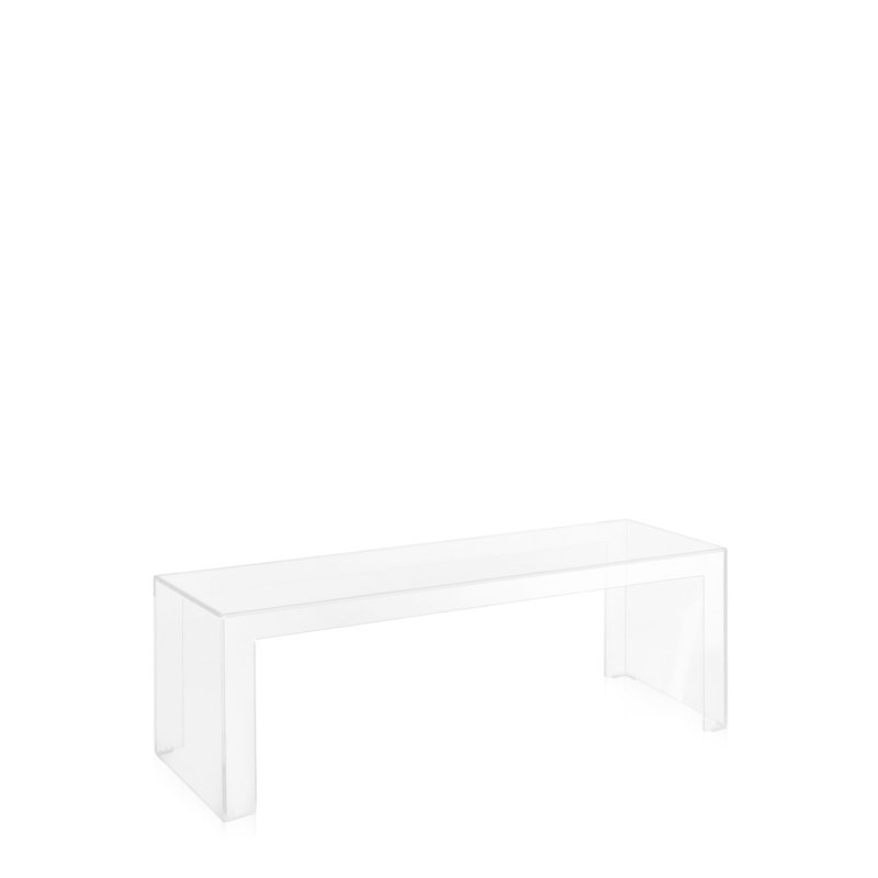 Table invisible, H 15,75 po x L 47,24 po x l 15,75 po, Cristal transparent