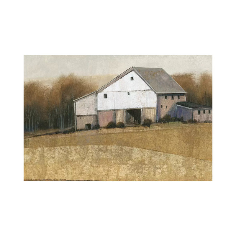 White Barn View I by Tim OToole - Wrapped Canvas Painting, 20.32 cm H x 30.48 cm W