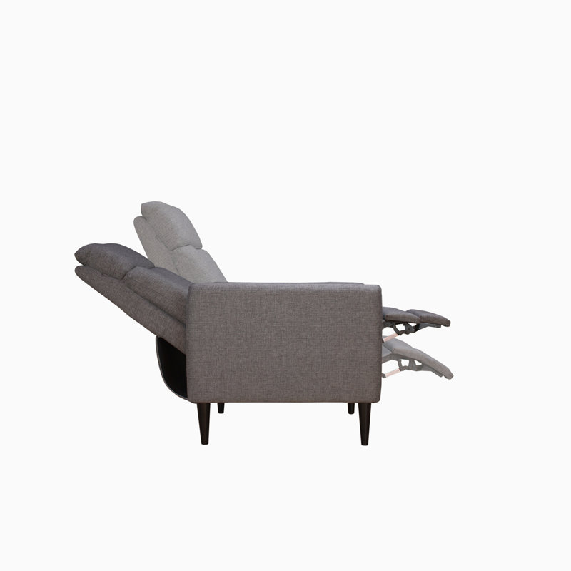 Fauteuil de 30 po de large Dedera, Mélange de polyester noir bronze industriel