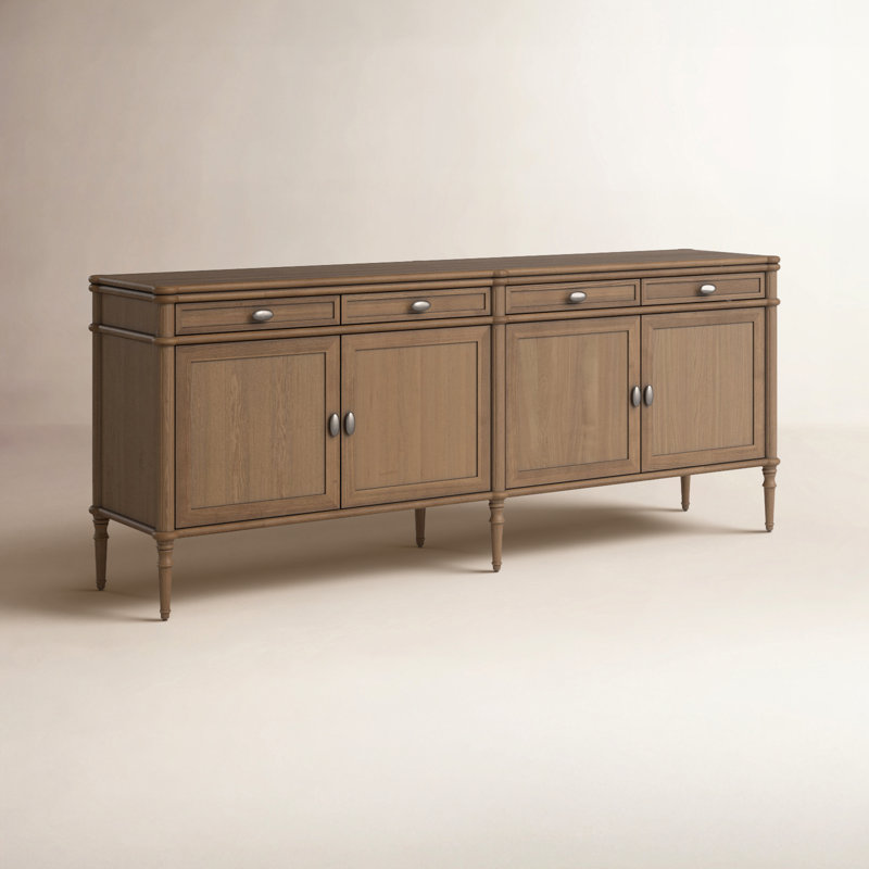 Toulouse 78.75'' W Solid Wood Sideboard, Toasted Oak