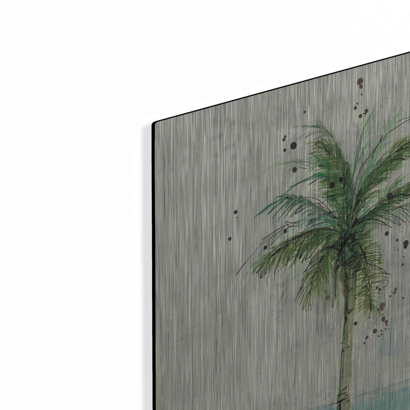 «African Oil Palm I» par Chris Paschke, art mural en métal, H 24 po x l 16 po