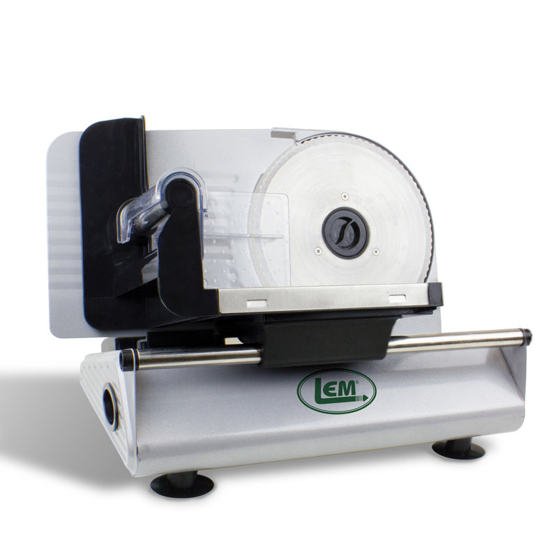 LEM Silver 7.5 Inch Electric Meat Slicer with Stainless Steel Blade