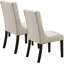 Ensemble de 2 chaises de salle à manger modernes en similicuir capitonné