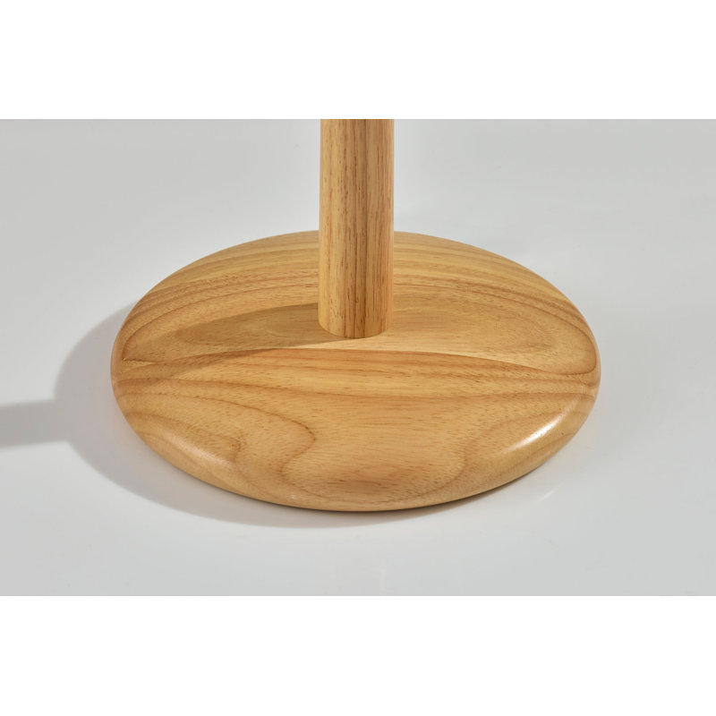 Lampe sur pied festonnée, Bronze, Blanc
