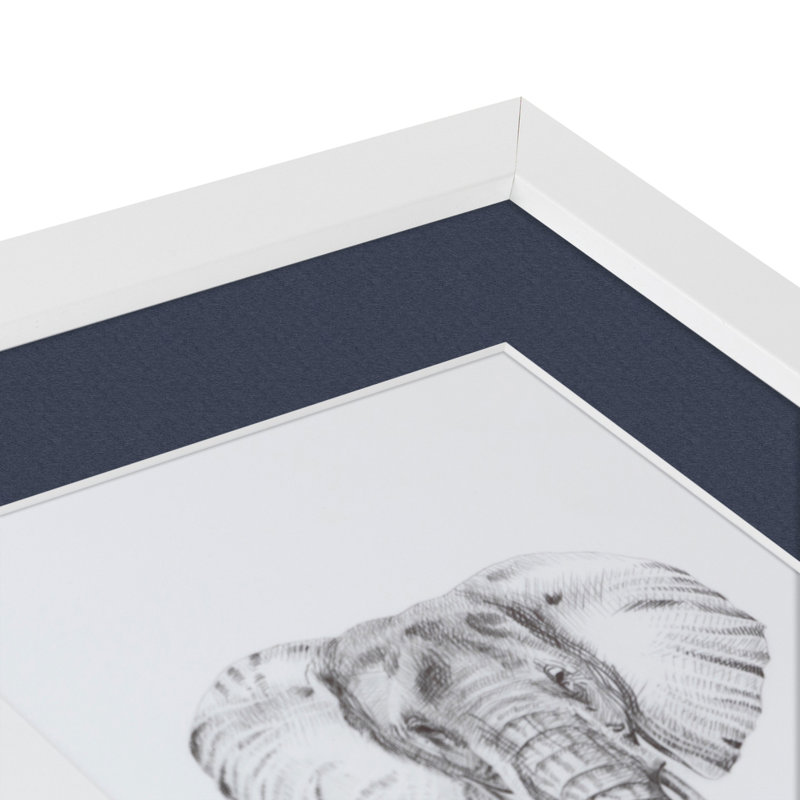 Wood Matte Picture Frame with Mat, Blue Jay
