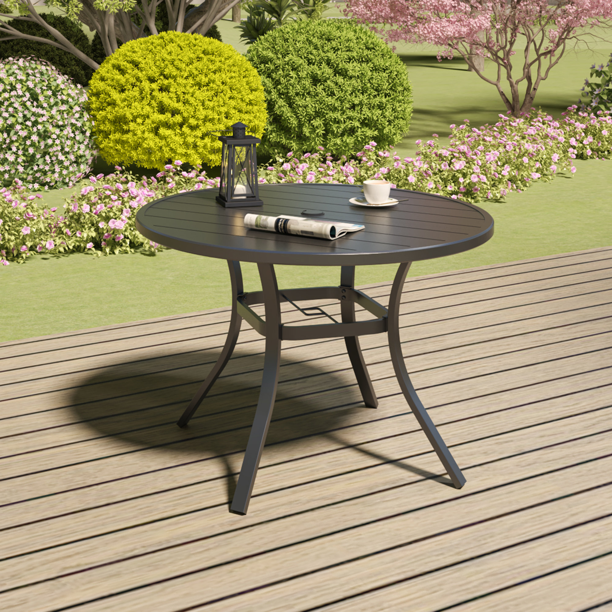 Red Barrel Studio Outdoor Round Dining Table & Reviews - Wayfair Canada