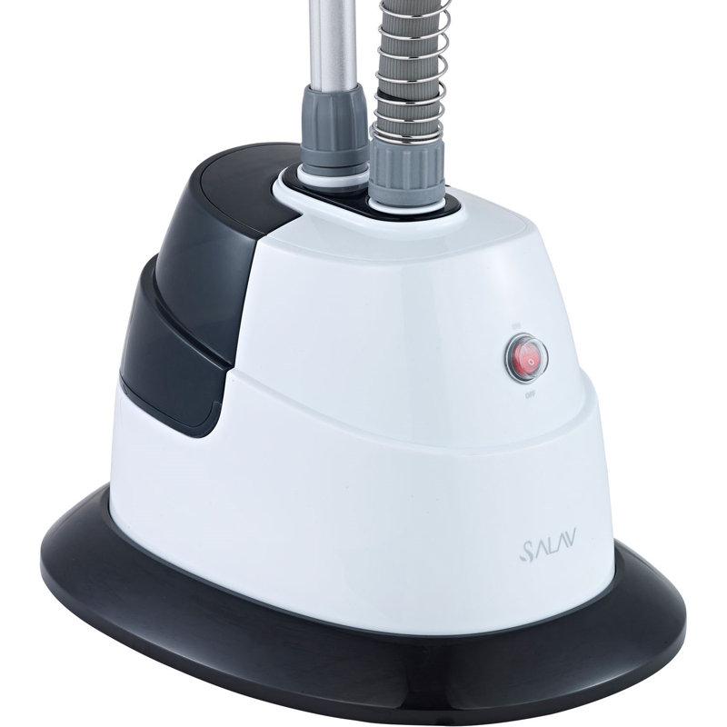 Salav Performance Series Single-Bar Garment Steamer with 360-Swivel Folding Adjustable Hanger, Black