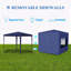 Pavillon de jardin 10 x 10 pi, pour une utilisation festive avec parois latérales amovibles (bleu)-123218942
