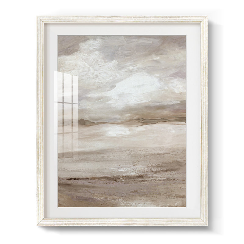 Dunes neutres - impression encadrée, H 28,5 po x l 20,5 po, Blanc