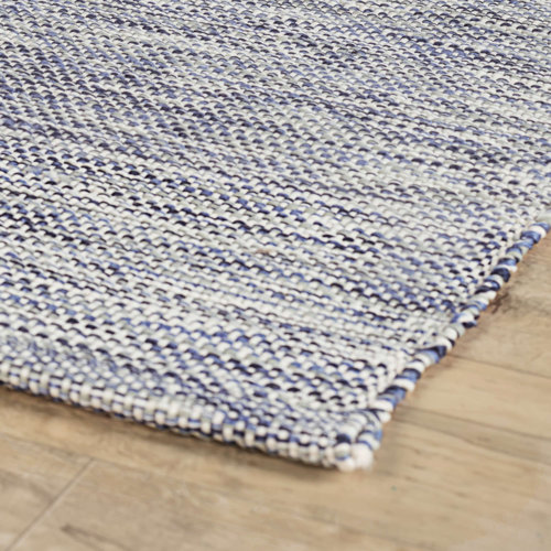 Home Conservatory Solid Blue Handwoven Handwoven Indoor/Outdoor Rug ...