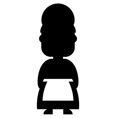 SS11169, silhouette de pèlerin féminin découpé en carton debout