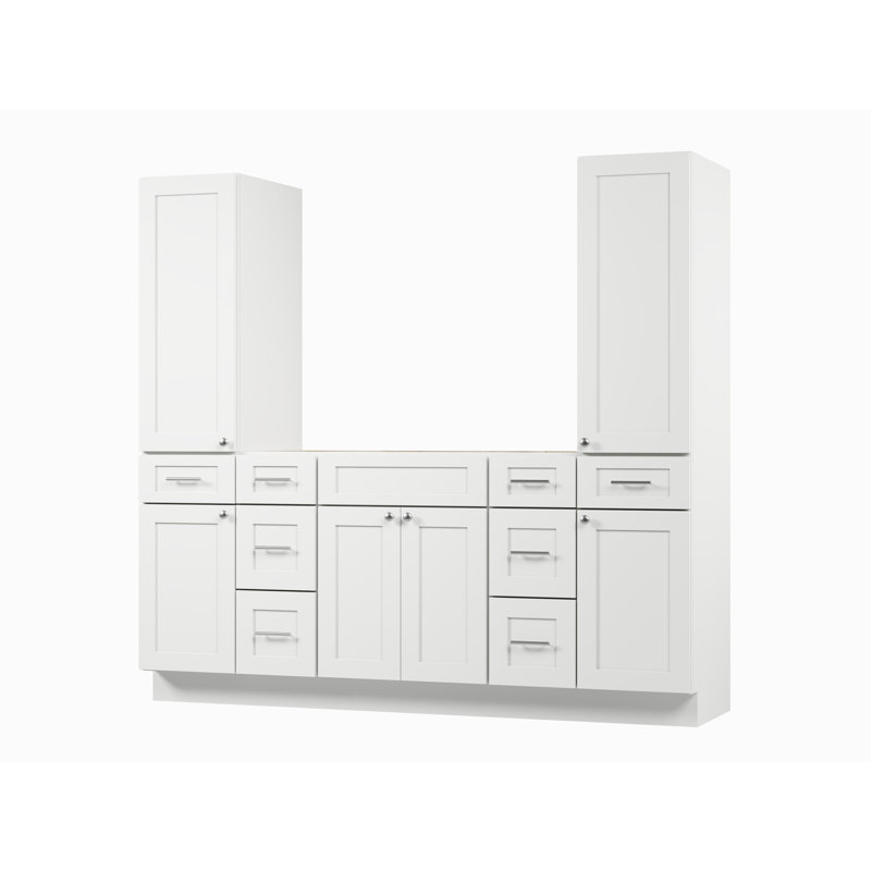 Meuble-lavabo simple 78 po Disar, Blanc