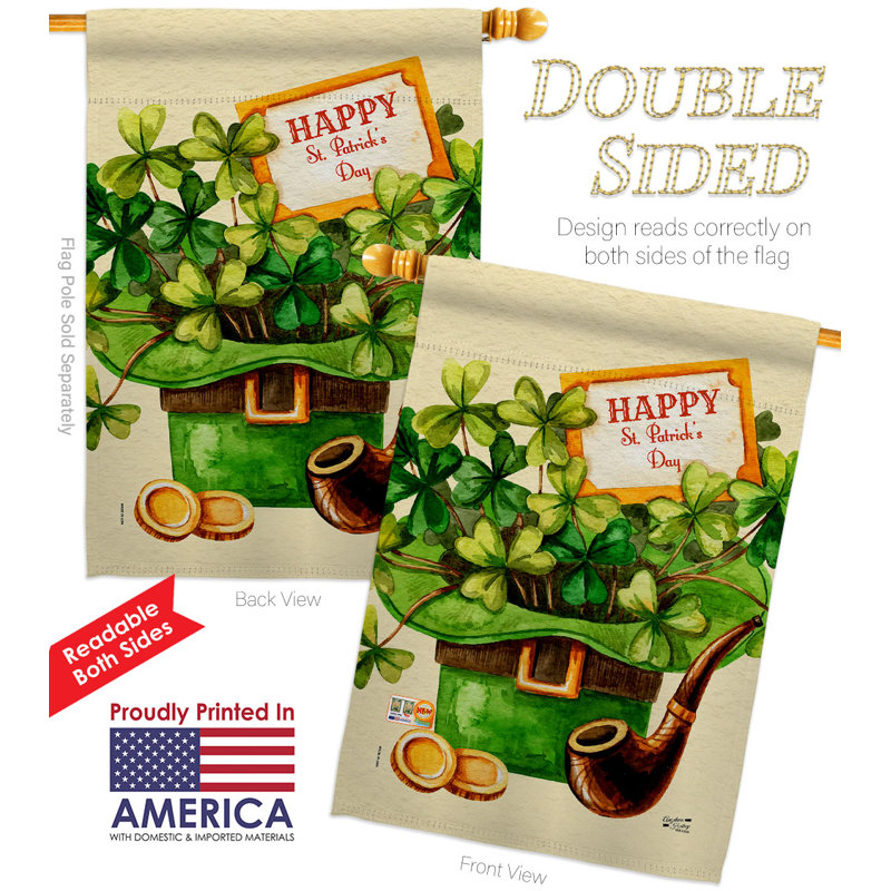 Alyas Double Sided Polyester St. Patrick's Day, 40'' H x 28'' W