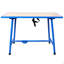 Banc de travail pliable, banc pour outils d'atelier, table d'assemblage de table de montage, capacité de charge de 660 lb, pour atelier, garage, bleu