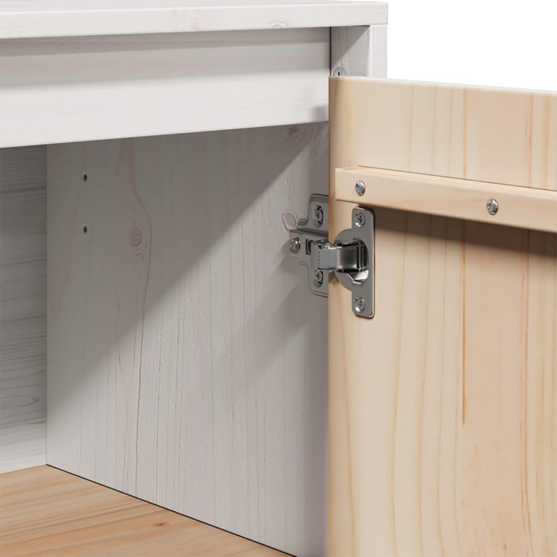 Gesper 31.5 Cm Wide Solid Wood Sideboard, White