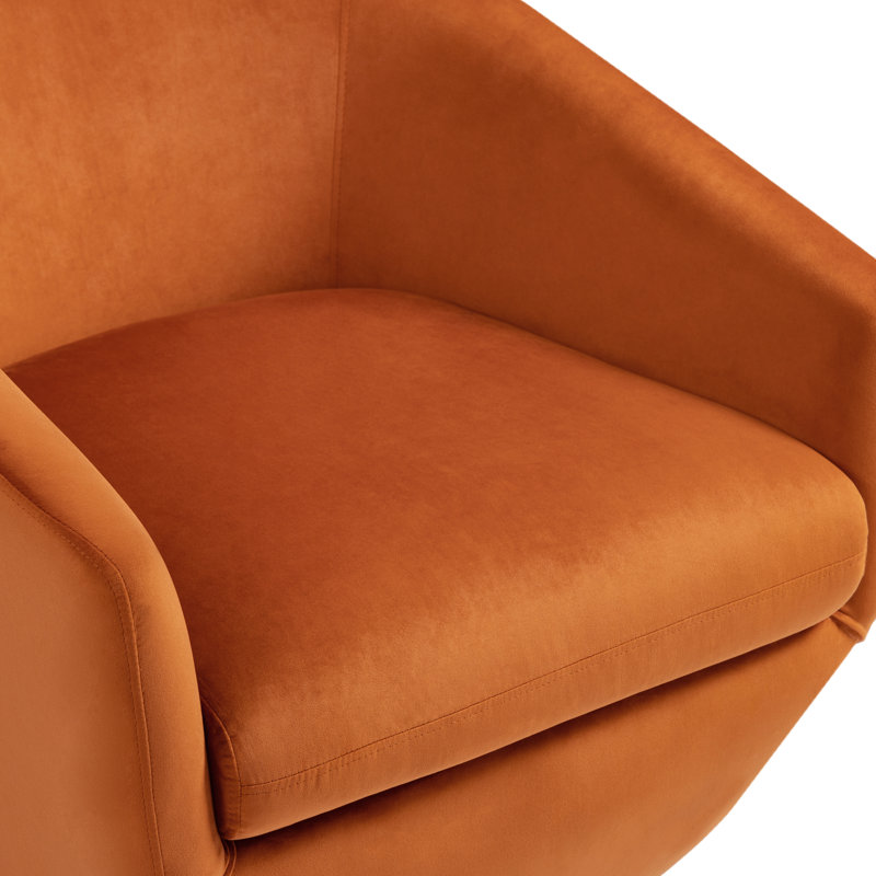 Fauteuil demi-tonneau pivotant rembourré Aunna