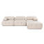 Élégant canapé d'angle, brun clair, 118,1 po x 78,7 po x 31,5 po | Structure en bois de hêtre et en bois aggloméré durable | Tissu 100% polyester, 28 coussins en mousse souple | Mécanisme de dossier et d'accoudoirs flexible et nettoyable à sec | Confort de salon moderne-153760787