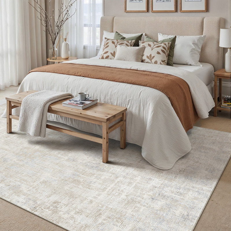 Tapis beige Hazel, Rectangle 3 pi 4 po x 5 pi, Beige