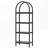 4-Tier Black Industrial Arched Open Bookshelf