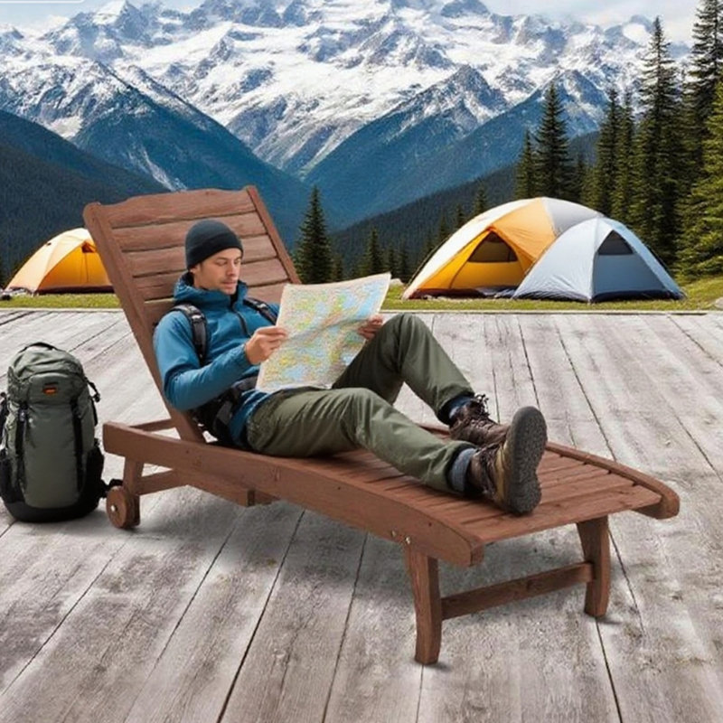 Méridienne en bois pour l'extérieur