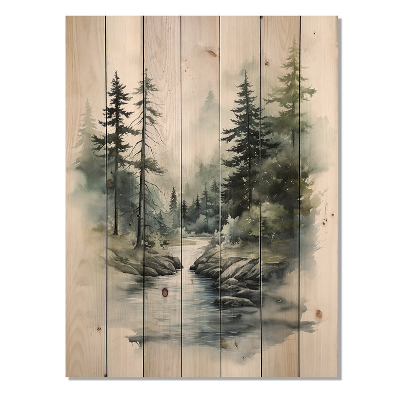 Alaska Misty Fjords II sur impression sur bois, H 40 po x l 30 po x P 0,78 po