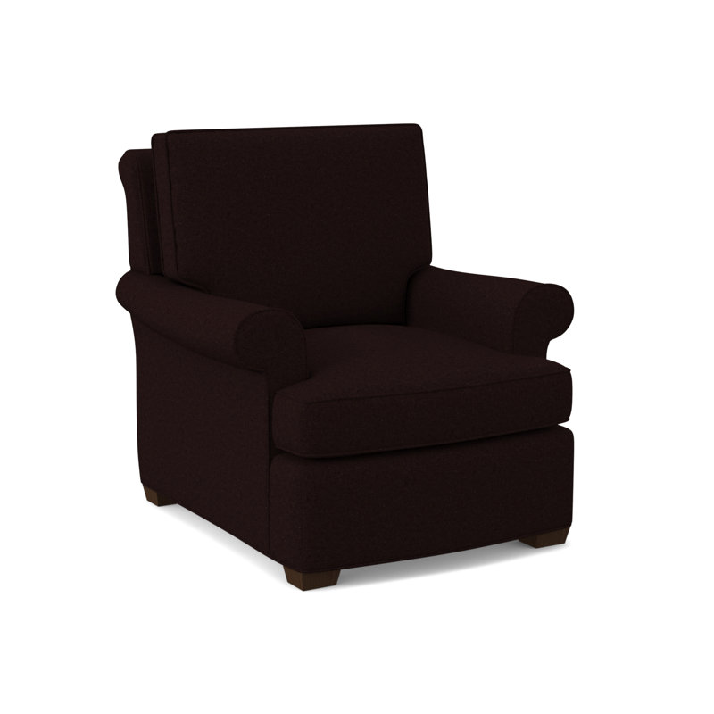 Chaise Manning, Noyer noir, Mélange de polyester acajou Margaret