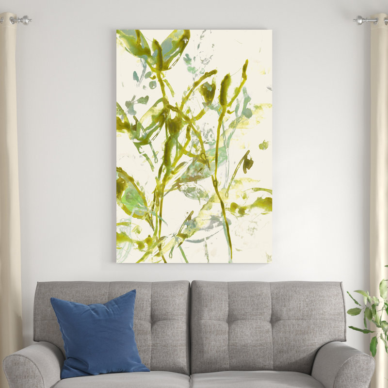 Feuilles d'aquarelle II, H 48 po x l 32 po x P 1,25 po