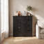 Armoire de salle de bain, armoire de rangement avec 4 tiroirs, 2 portes et tablette réglable-132693059
