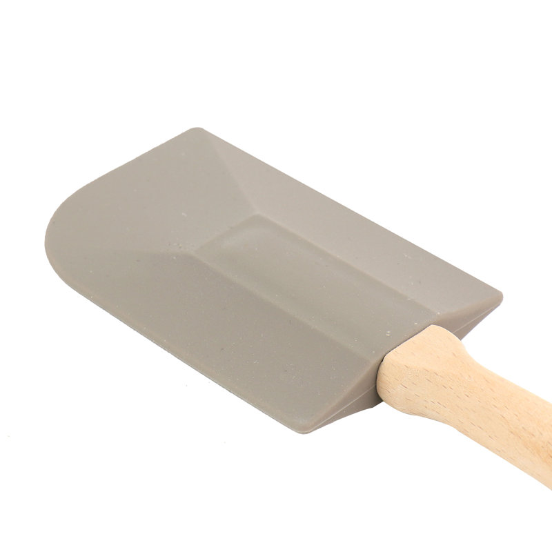Beech Wood Spatula with Gray Silicone Head, 13.5in