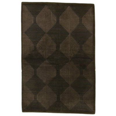 Custom Geometric Area Rug in Dark Gray