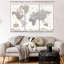 Carte du monde personnalisée avec 3 punaises-1025035884-1025116483